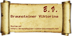 Braunsteiner Viktorina névjegykártya